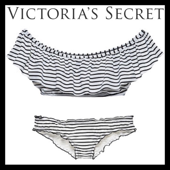 Victoria's Secret Other - Victoria's Secret Flounce Crop Top & Cheeky Bottom